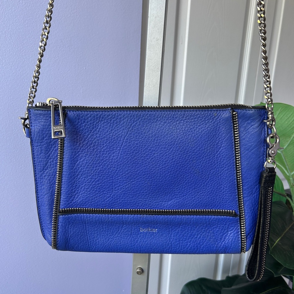 Botkier New York Royal Blue Pebbled Leather Crossbody Bag